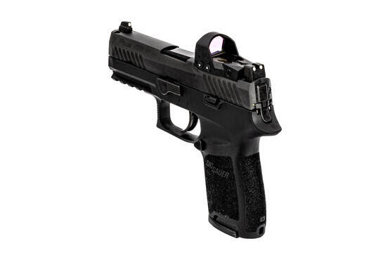 SIG Sauer P320C with SIG Romeo 1 reflex sight features 3-dot sights and extended mag release